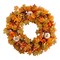 Nearly Natural Pumpkin and Maple Leaf Artificial Fall Harvest Wreath, 30-Inch